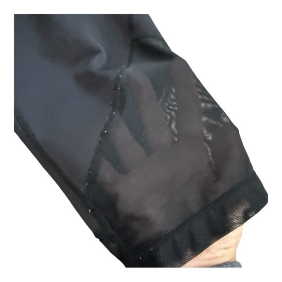 Athleta Mesh Sonar Cropped Active Workout Black Leggings Size Small athletic - Picture 12 of 12